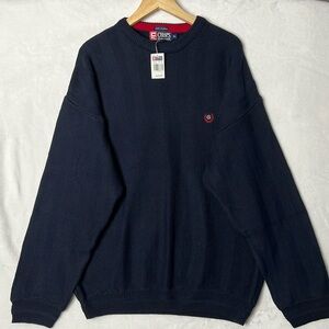 VTG Chaps Ralph Lauren Hand Framed Size XL Knitted Sweater 100% Cotton